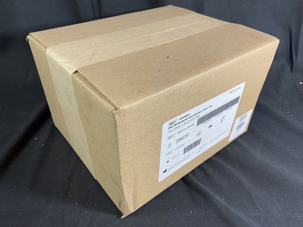 TECAN 200µL MCA96 Non-Filtered Nested 8-Stack Disposable Tips 30048824(3840/cs)B