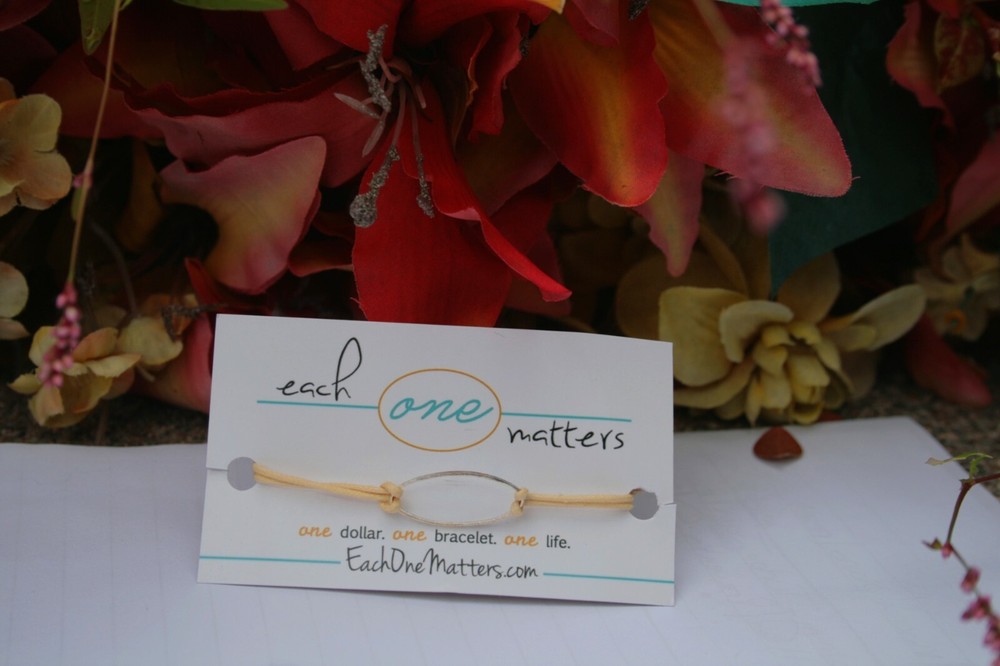 Each One Matters Adjustable String Bracelet, One Size Fits Most, NEW