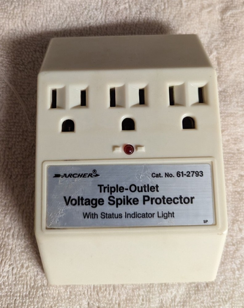 Heavy Duty Voltage Spike Surge Protector 3 Outlet