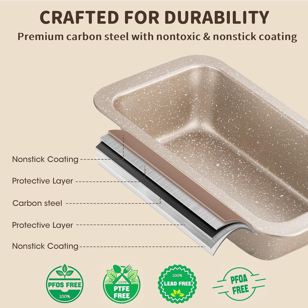 10-Piece Baking Pans Set, Bakeware Sets Nonstick, Baking Set for Oven Cooking
