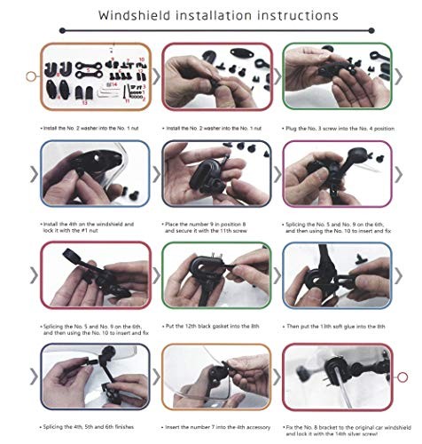 Motorcycle Adjustable Windshield Extension Universal Clip-on 368mm brown