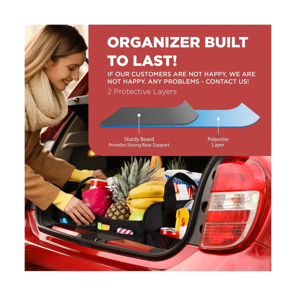 TRUNKCRATEPRO Car Organizers and Storage Premium Adjustable Multi Compartment...