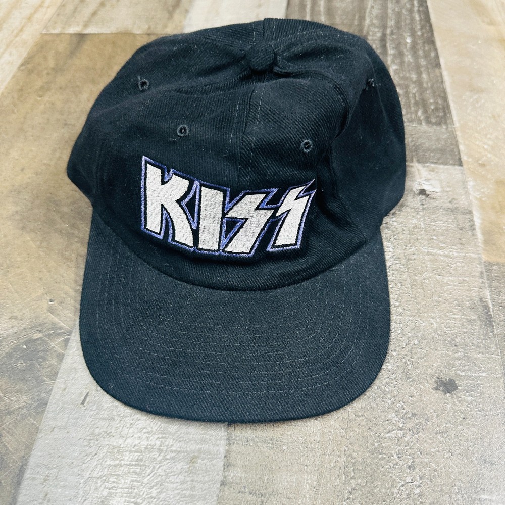KISS The Farewell Tour 1973-2000 Hat Nissin Strap Back Concert Cap Black Purple