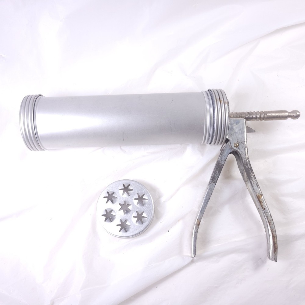 Vintage Aluminum Cookie Press Maker Kitchen Tool