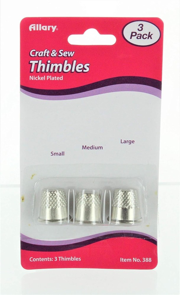 Travel-Friendly Assorted Thimble Pack: Small, Medium & Large Sizes Included