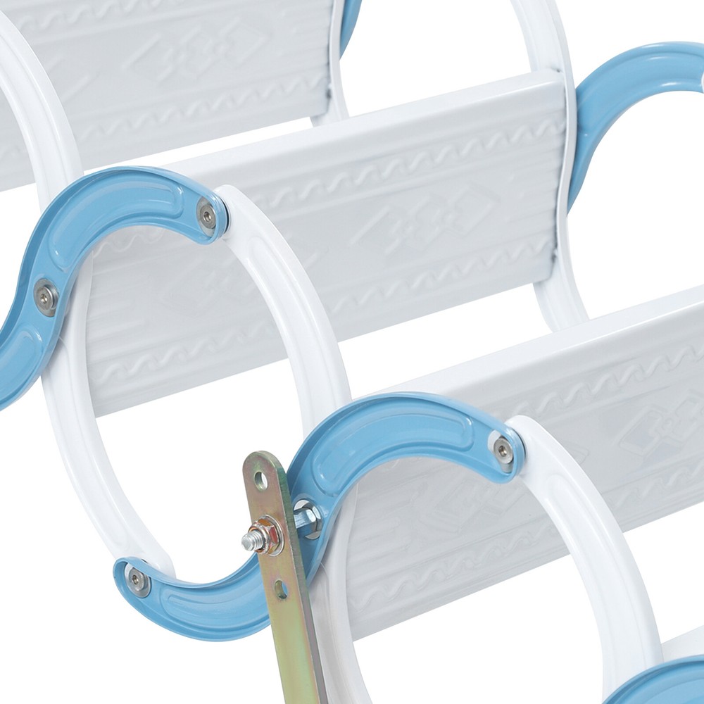 12 Steps Attic Ladder Pull Down Attic Stairs Folding Ladder Ceiling Mounted 10ft