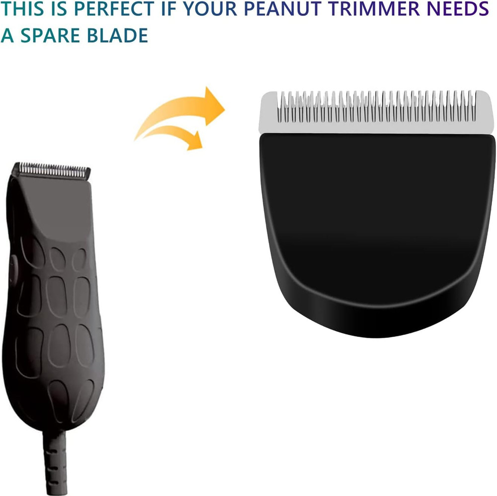2 Pack Professional Peanut Clipper/Trimmer Snap On Replacement Blades Black