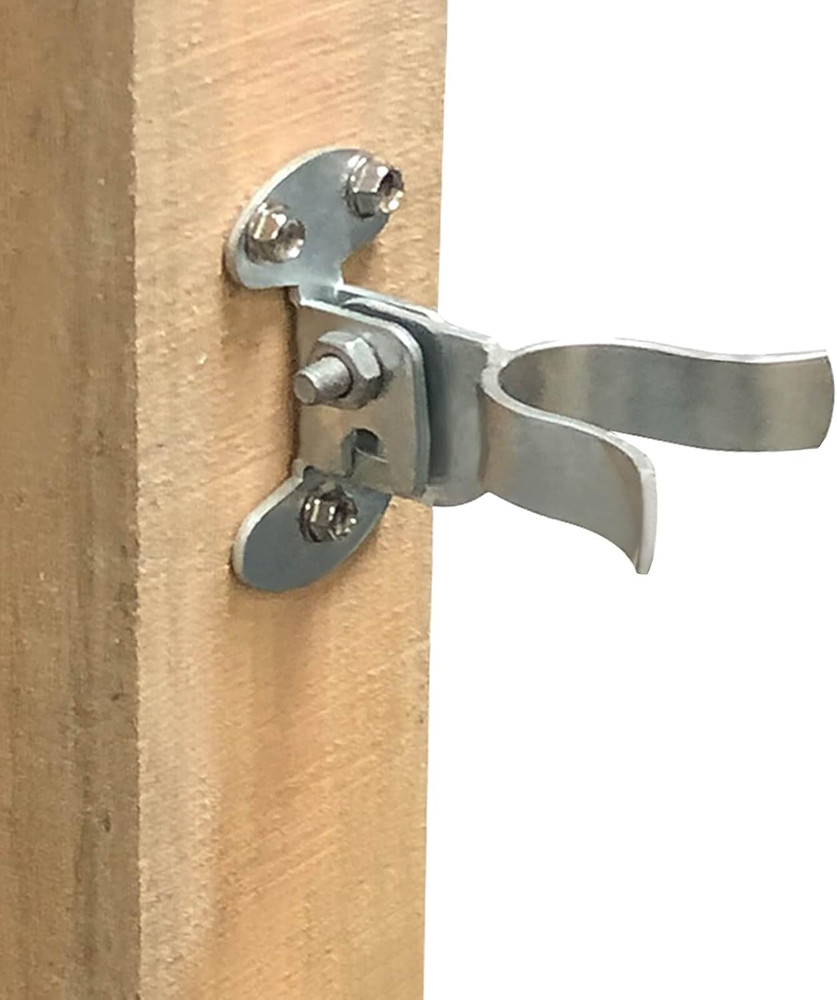 1-3/8" Flat Back Wall Mount Fork Gate Latch - Gate Latch Hardware with Screws or