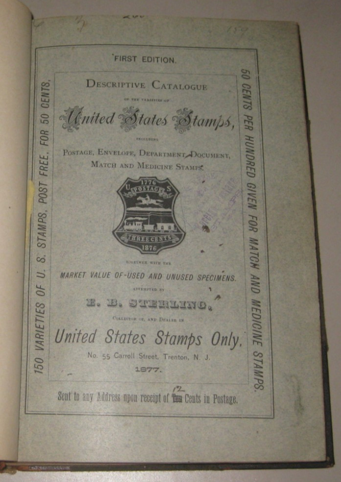 Sterling's United States Stamp Catalogue 1877-87 bound 1st - 6th editions -Yeats