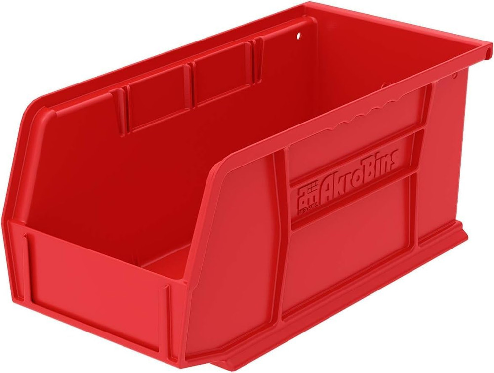 30230 Akrobins Plastic Storage Bins, Space-Saving Stackable Bins for Garage, Pan