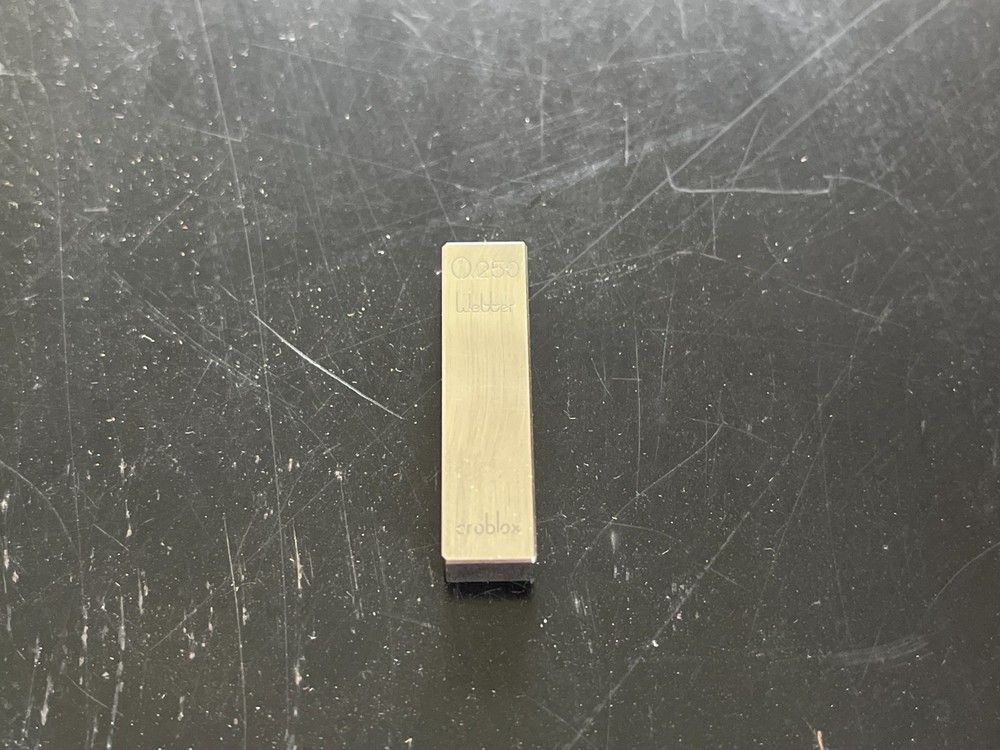 .250" Starrett-Webber Gage Block with certification