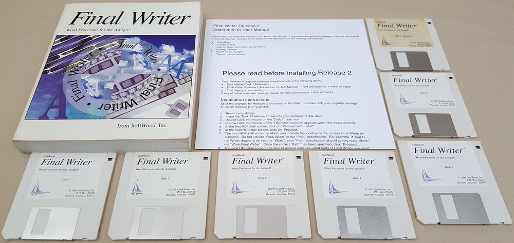 Final Writer Release 2 ©1994 SoftWood Word Processor for Commodore Amiga