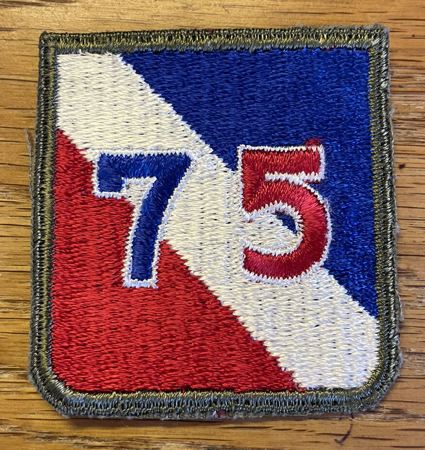 ORIGINAL WWII - U.S. 75th DIVISION PATCH CUT EDGE