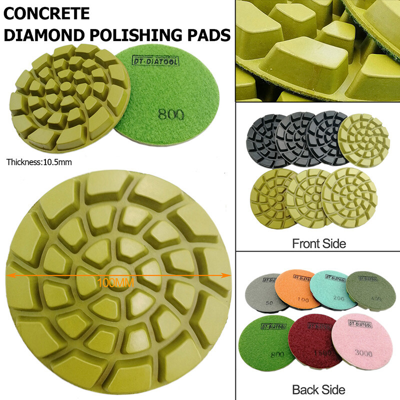 Diamond Concrete Grinding Discs Floor 4 inch Renew Polishing Pads 6pcs/pk 100 mm