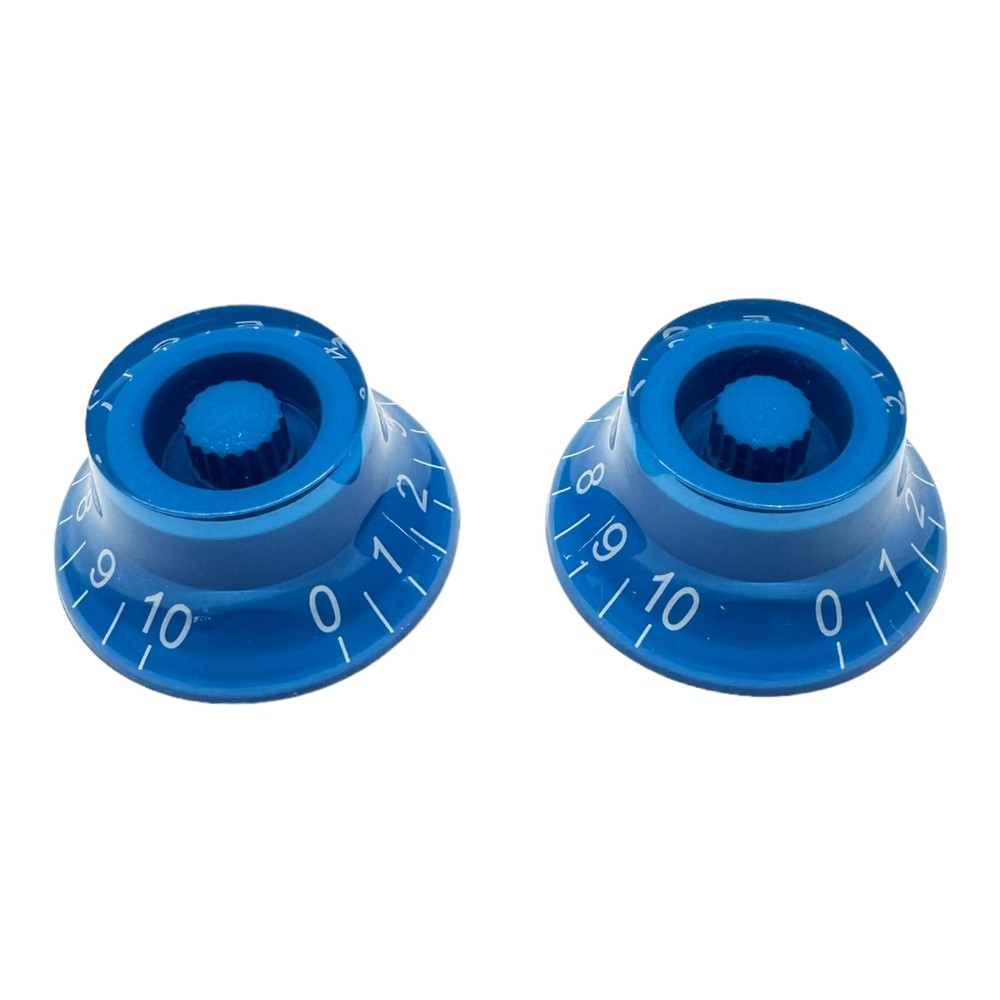 AxLabs Bell Knobs (Set of 2), Blue, White Font
