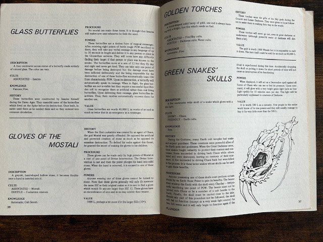 Runequest RPG Plunder 1st Edition 1980