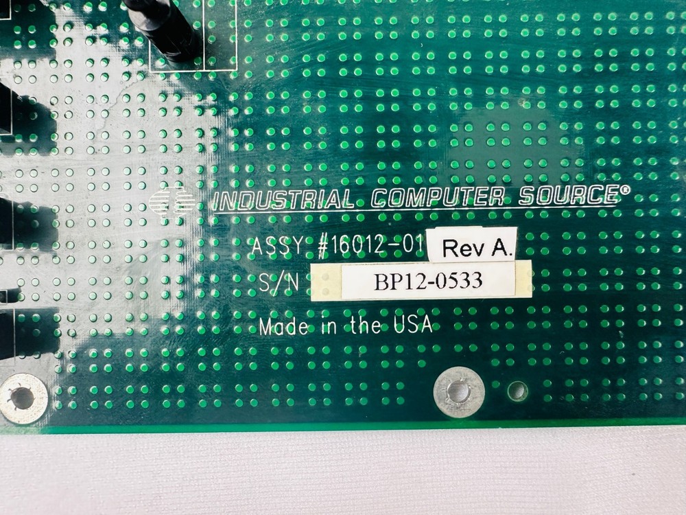 Industrial Computer Source 16012-01 Backplane