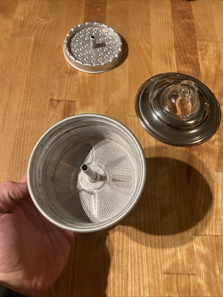 1924 Universal E9239 Coffee Percolator Set - 5pc Aladdin Urn - Mint Glass/Tray