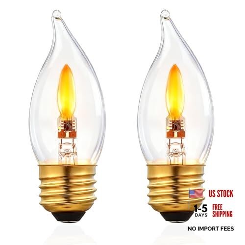 /C35 LED Flame Effect Bulb, E26 Base, 1800K Flickering Candle Light, C11