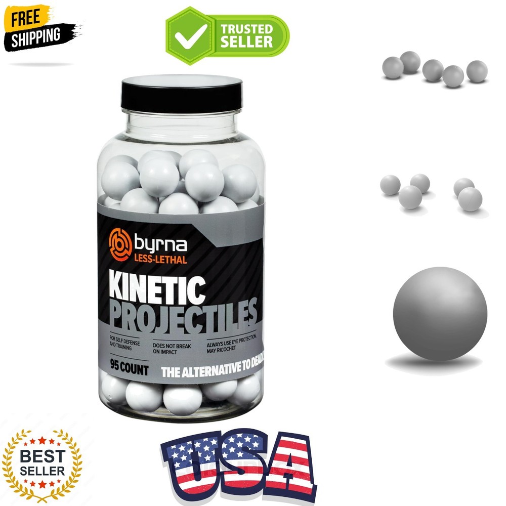 Kinetic Projectiles - Reusable Hard-Solid Plastic Rounds for Training, Target...