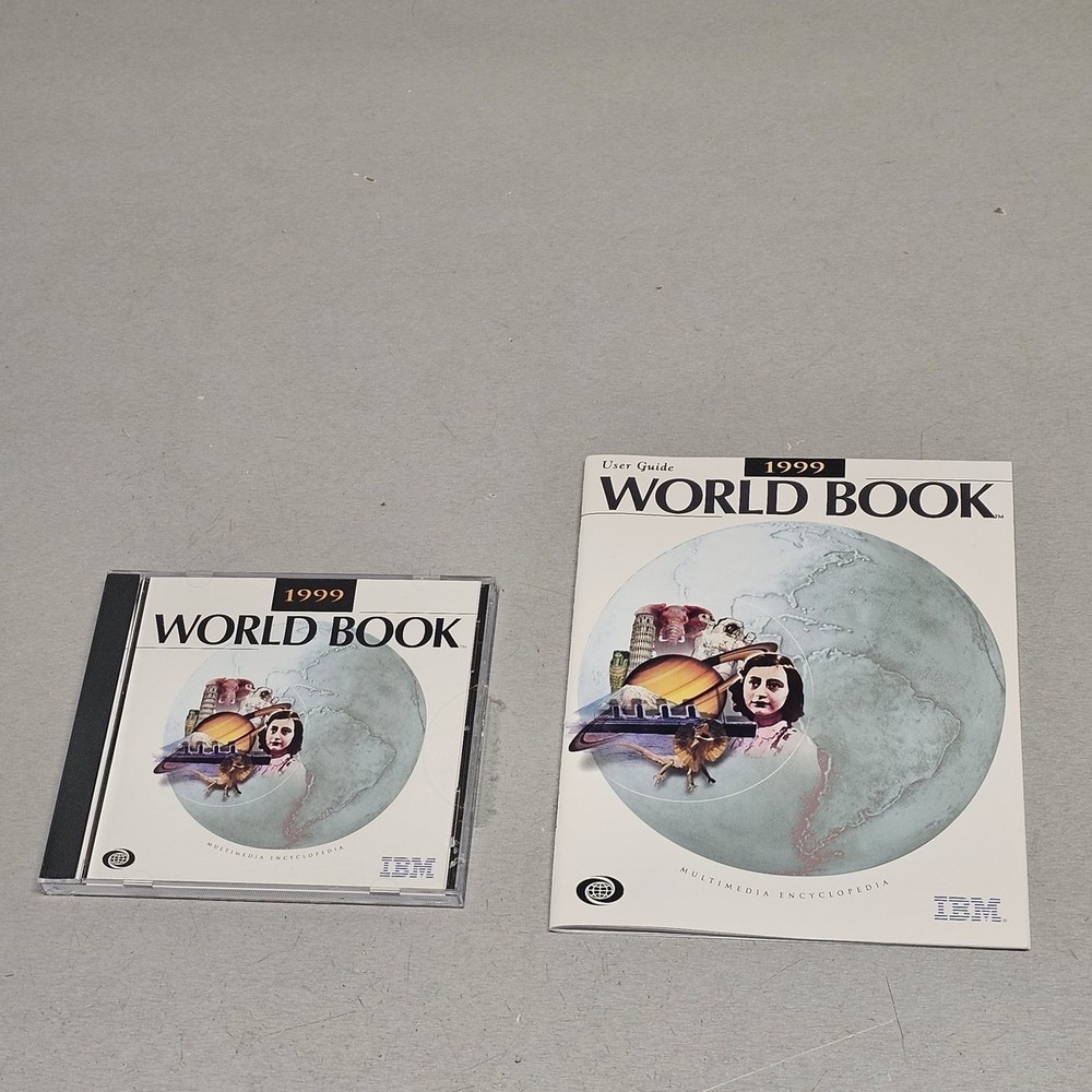 1999 World Book Multimedia Encyclopedia CD-ROM + User Guide IBM