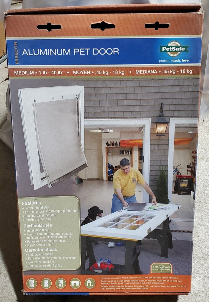 *NEW* Petsafe Aluminium Pet Door Solid Design Easy Install | MEDIUM Size |