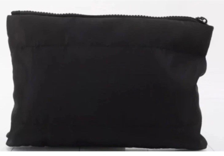 Black Chanel Beauty Pouch VIP Cosmetic Makeup Case Organizer Bag New