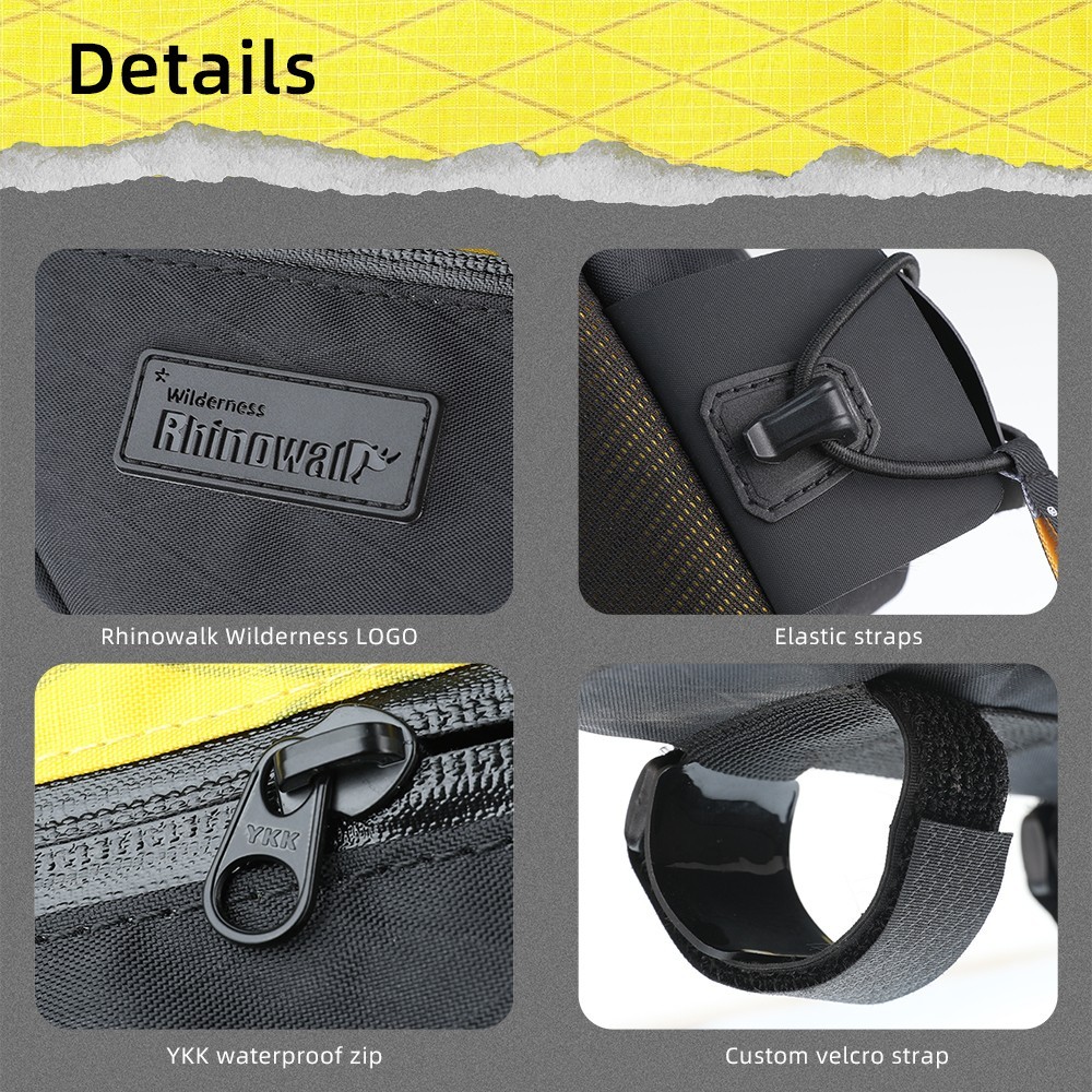 Rhinowalk BIke Large Top Tube Bag Water-Resistant Bikepack For MTB&Road Bike 1pc