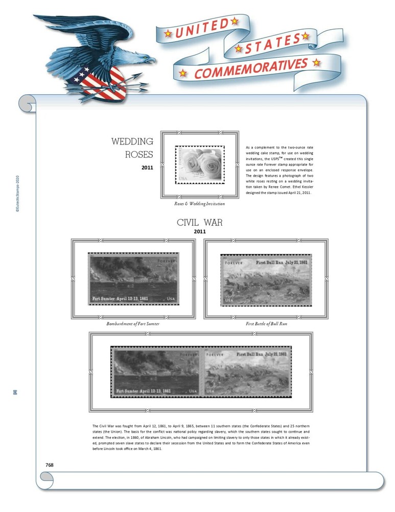 2011 U.S. Commemorative Singles COMPLETE Supplement (White Ace Alternative)