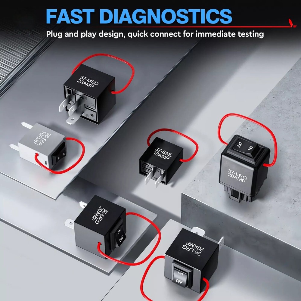 Relay Bypass Switch & Diagnostic Tester 9038A Tester Kit with Amp Loop 6-Pack