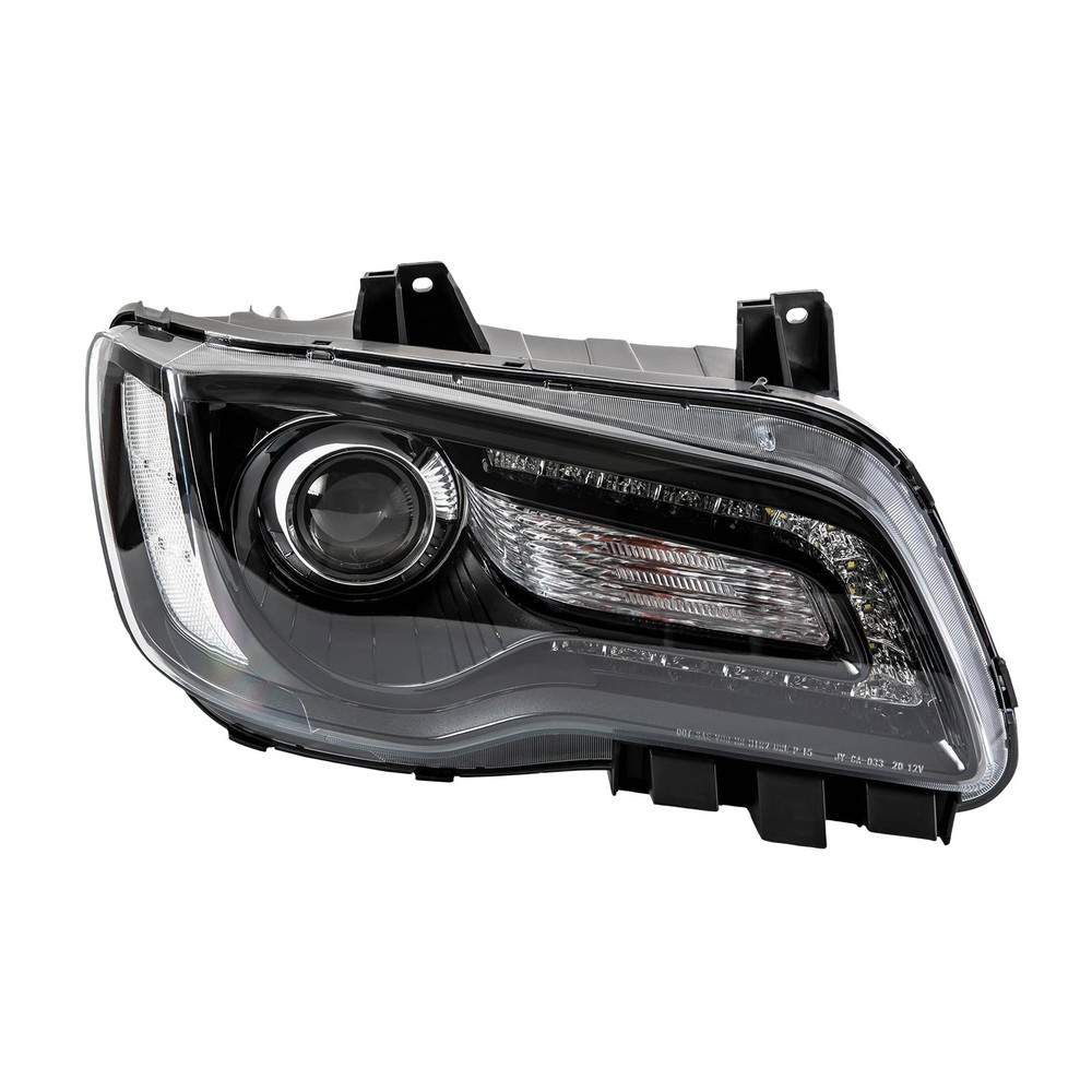 Front Halogen Projector Headlight Set with Black Bezel for 2015-2017 300