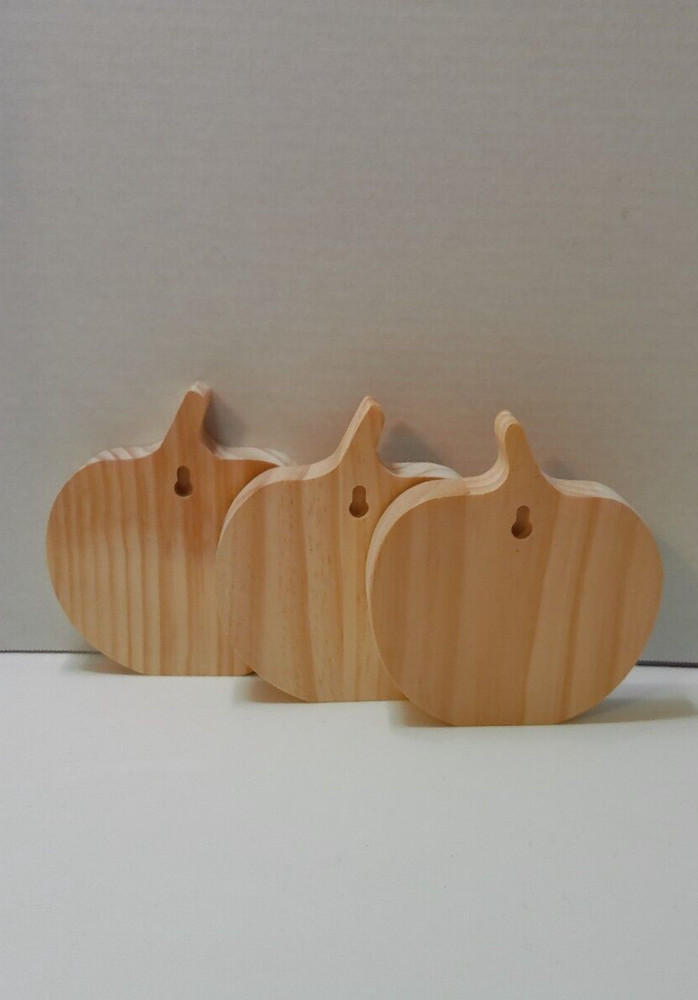 Unfinished wood pumpkins