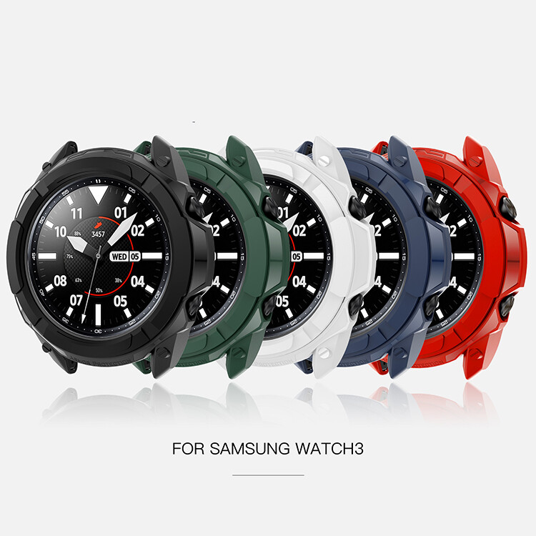 For Samsung Galaxy Watch3 Armor Protective Case Scale Ring Protective Cover