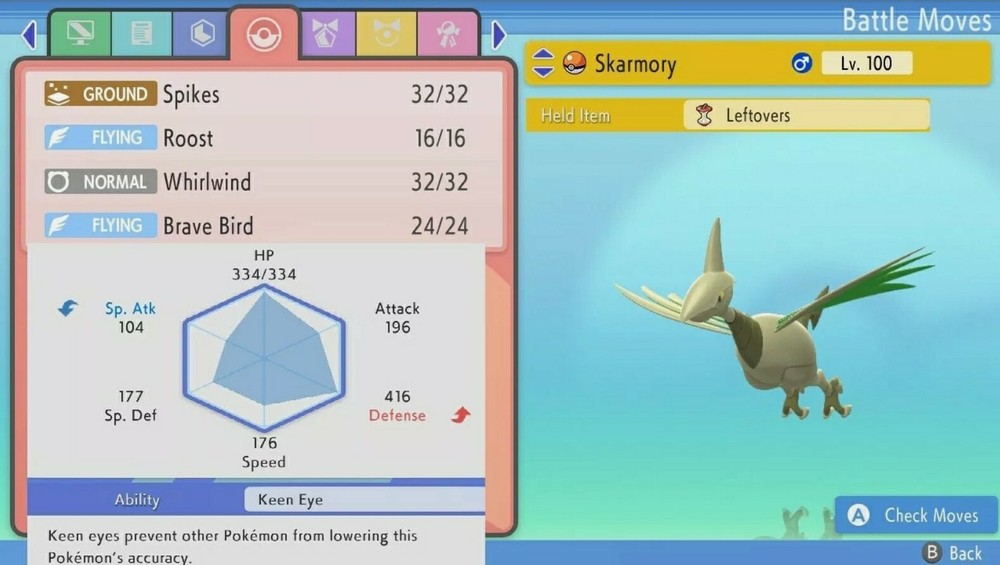 6IV SHINY SKARMORY BDSP