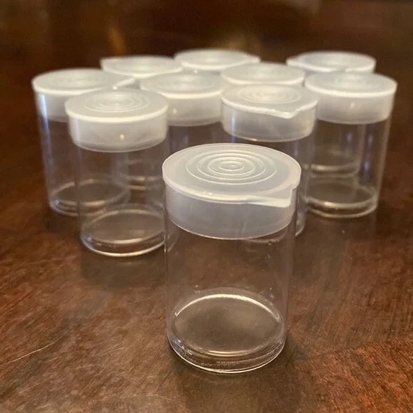 100 Storage vials container plastic beads hardware diamond art crafts