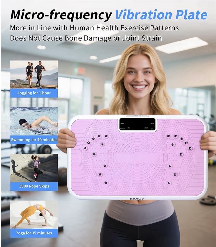 Shake Plate Vibration Exercise Machine Pink 🆕