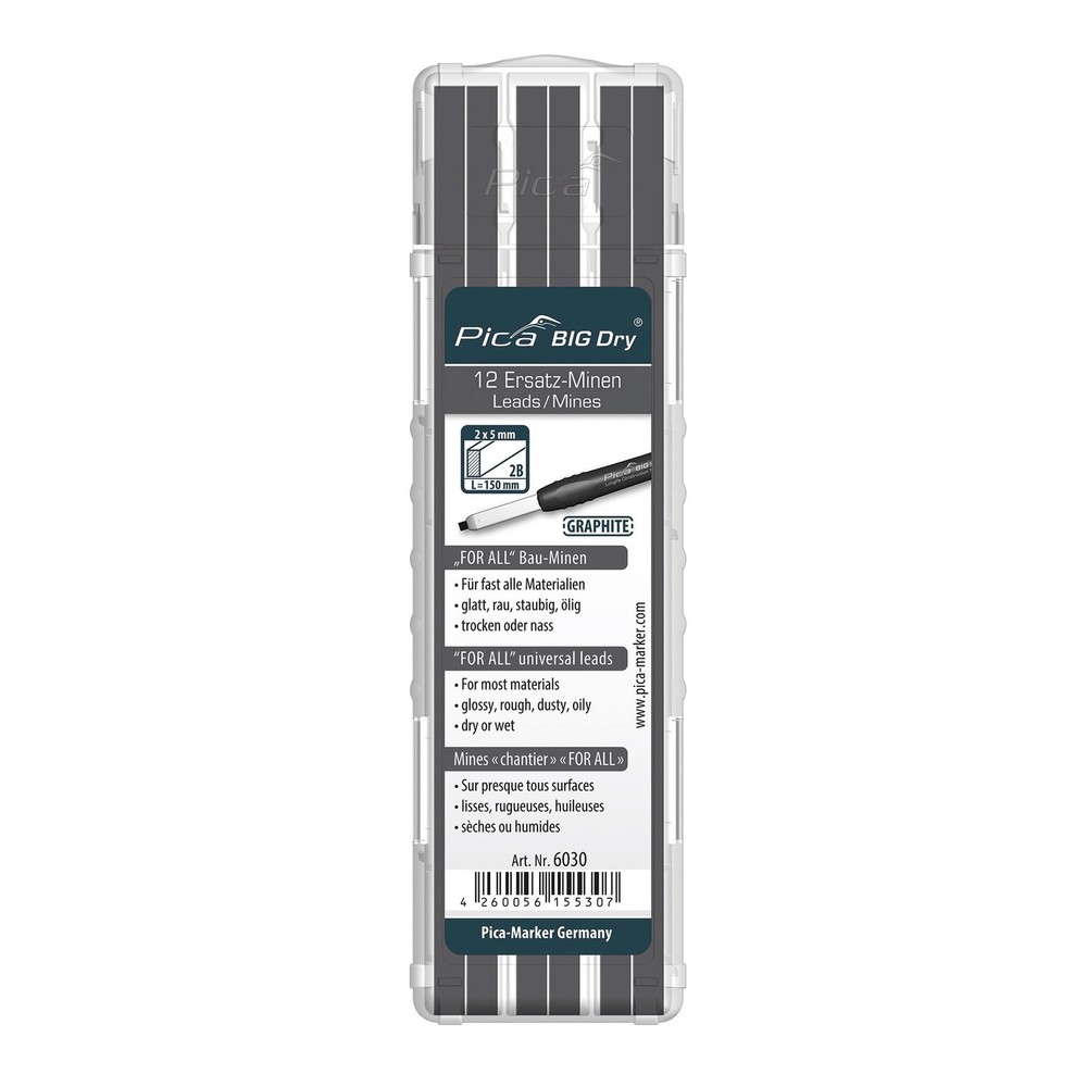 Pica 6030 BIG DRY Graphite Refill 12 Leads