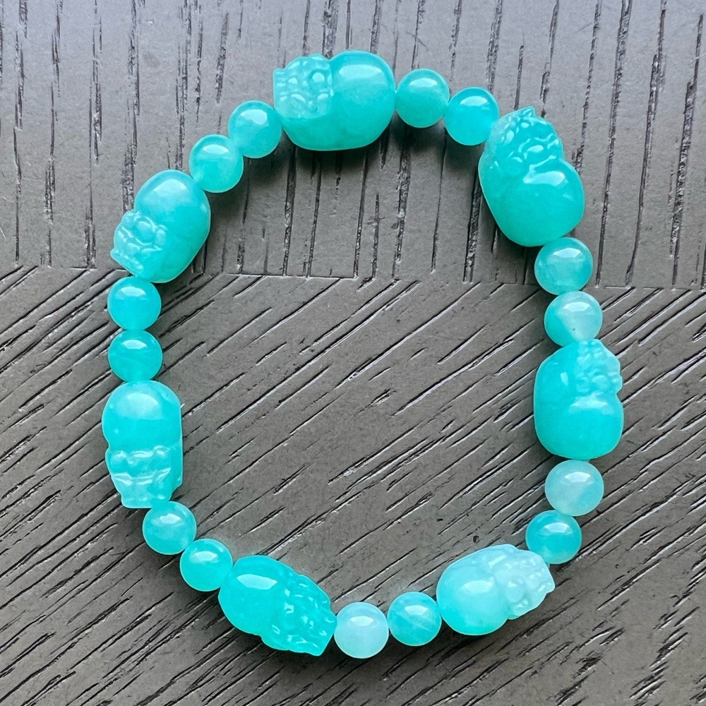 Amazonite pixiu bracelet SIZE 6.5’