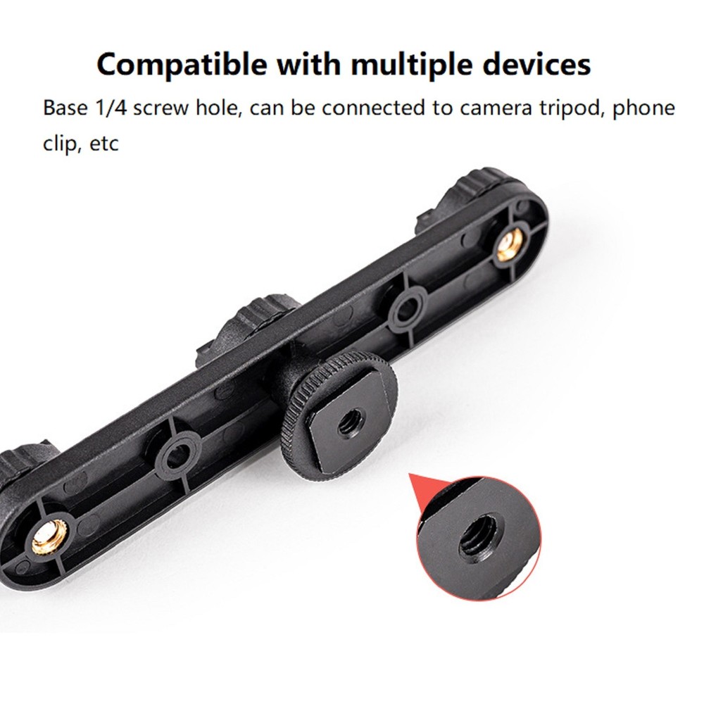 Triple Hot Shoe Bracket Mount Holder Hot Shoe Base Camera Support for Fill Light