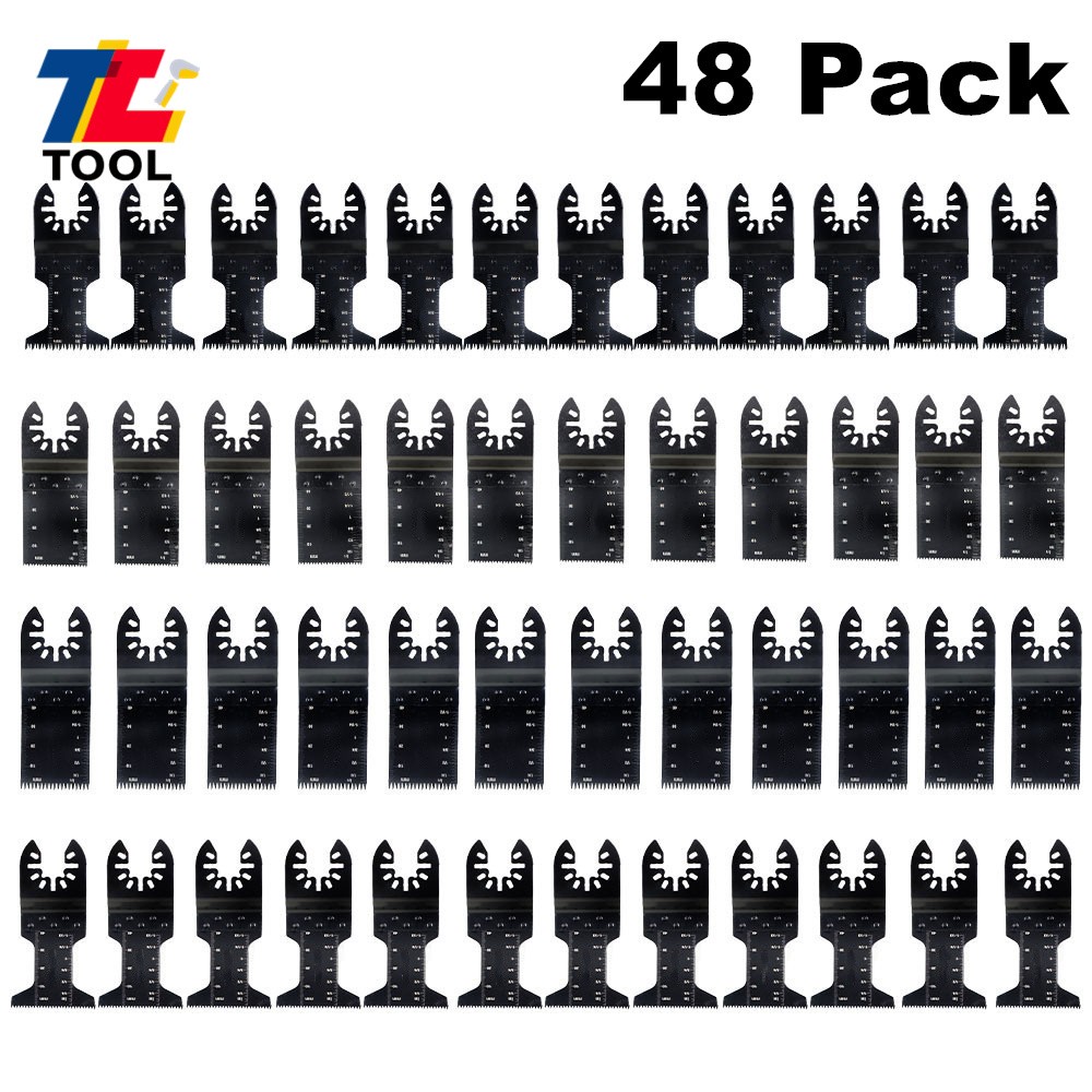 48 Pack Bi-Metal Oscillating Multi Tool Saw Blades 24Pcs 1-3/8 & 24Pcs 1-3/4
