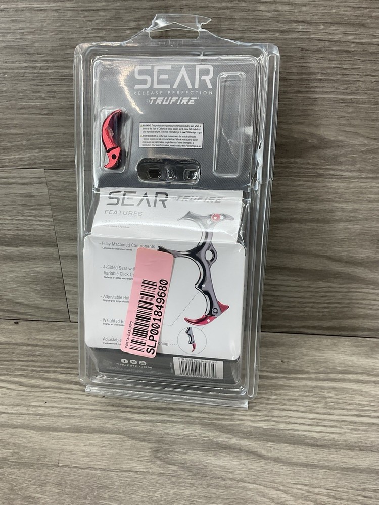 Tru-Fire Sear Red (BTR) - Hand-Held Archery Compound Bow Hinge Release....NEW!!