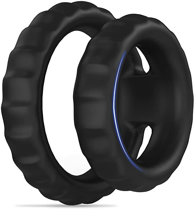 Dual Cock Ring Super Strong Stretchy Stay Harder Penis Rings Cockring For-Men