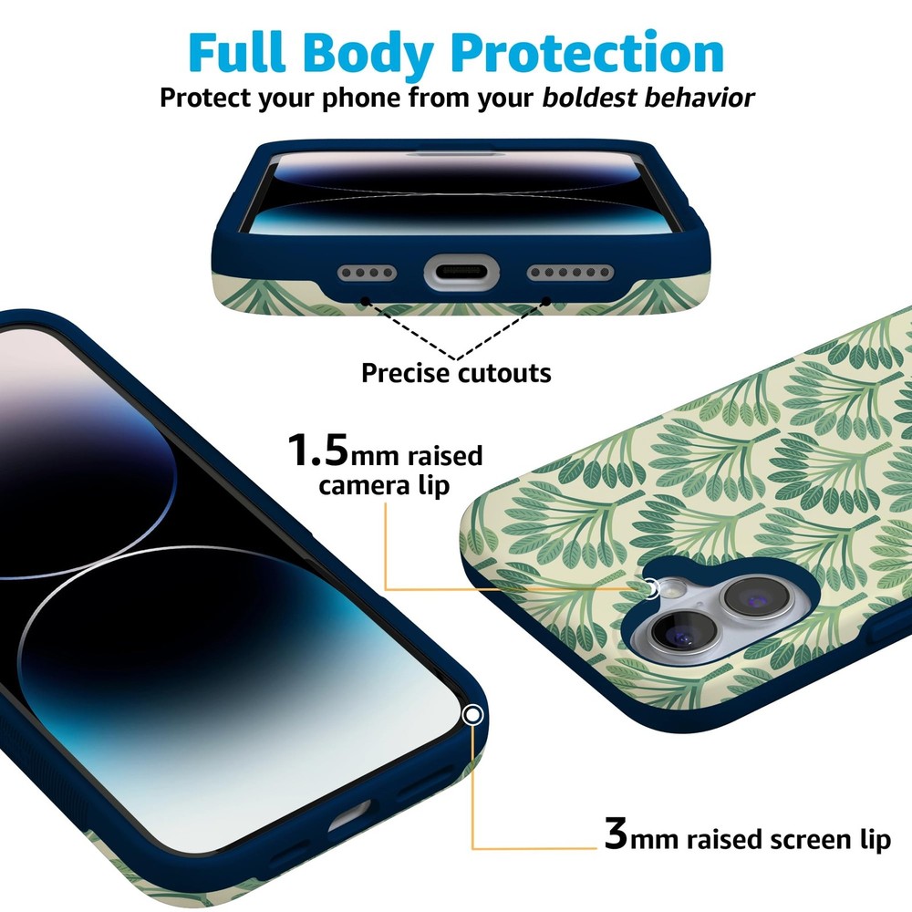 Casely iPhone 16 Case | Palm Royale | Palm Beach | Bold Protective Design | Comp