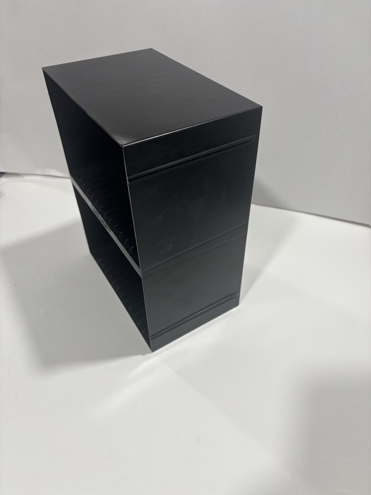 Case Logic Black Plastic 2-Shelf CD/DVD Rack, Freestanding or Wall Mounted