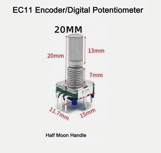 9 pcs Rotary Encoder Switch EC11 Audio Digital Potentiometer with Handle 20 mm