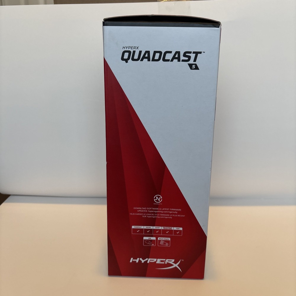 HyperX QuadCast S - USB Microphone - RGB Lighting - Black-Grey
