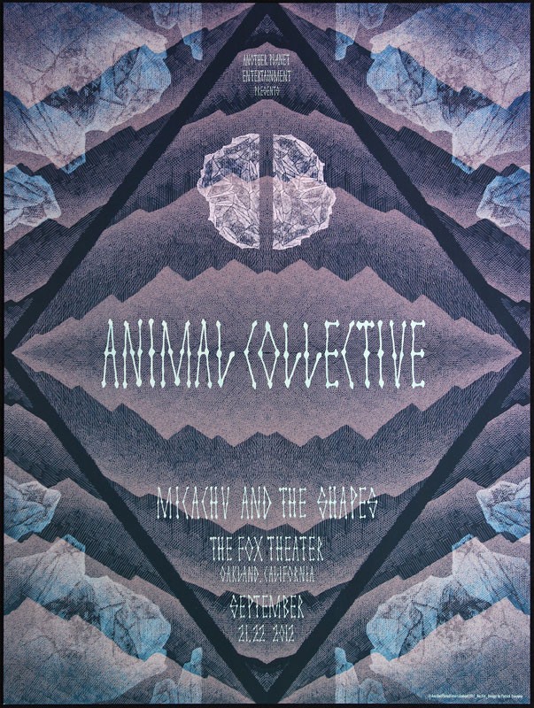 Animal Collective Micachu Shapes 2012 Poster Fox Theater Oakland Patrick Dunaway