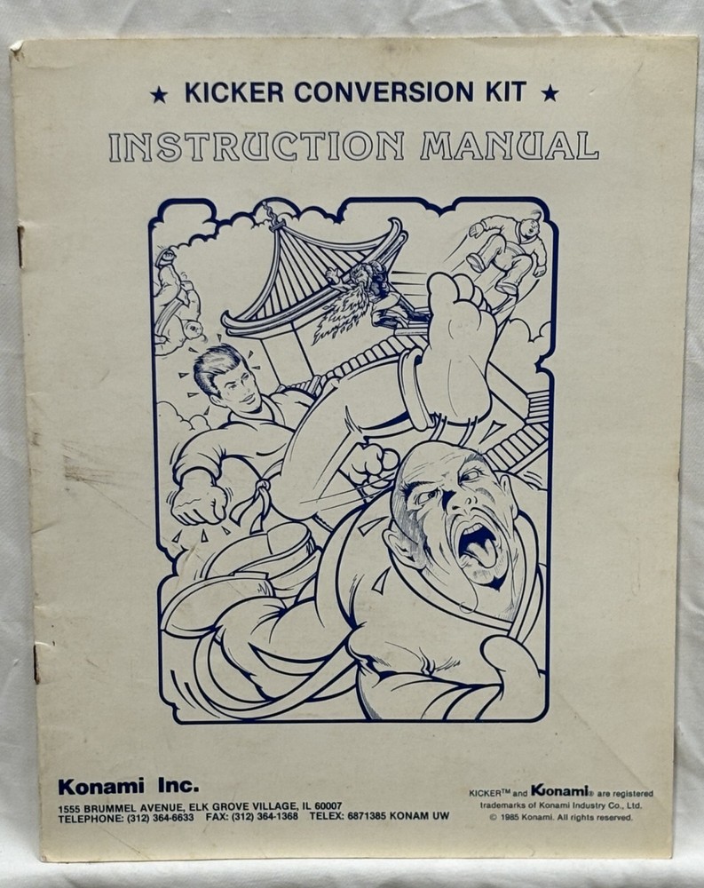 ORIGINAL-KONAMI-KICKER CONVERSION KIT-INSTRUCTION MANUAL
