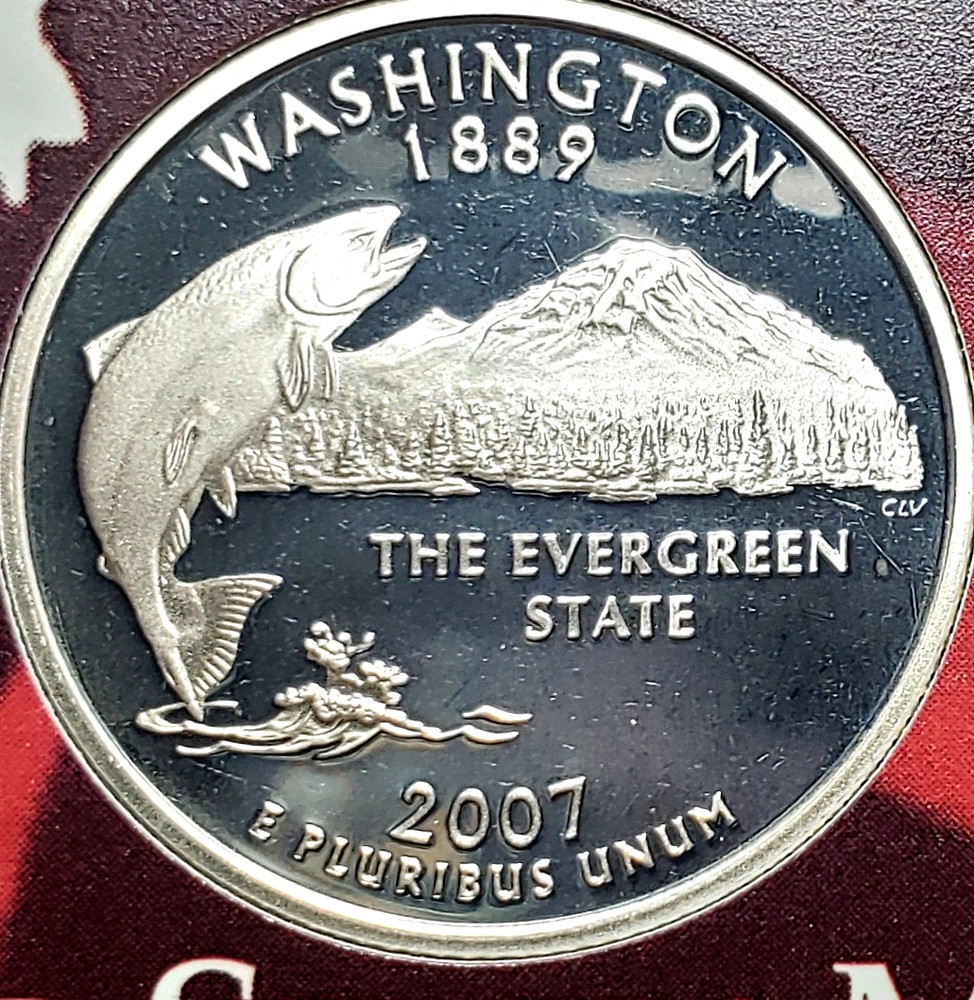 2007-S Gem Proof  Silver WASHINGTON Washington State Quarter