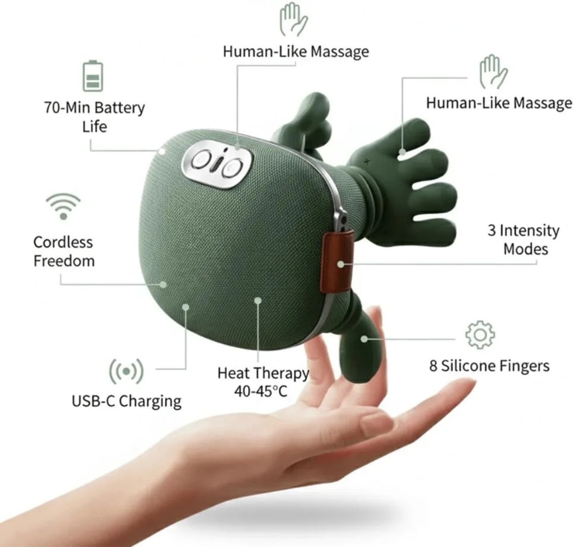 The Handiva Massager with Heat Neck Massagers, Deep Tissue 3D Kneading Shiatsu